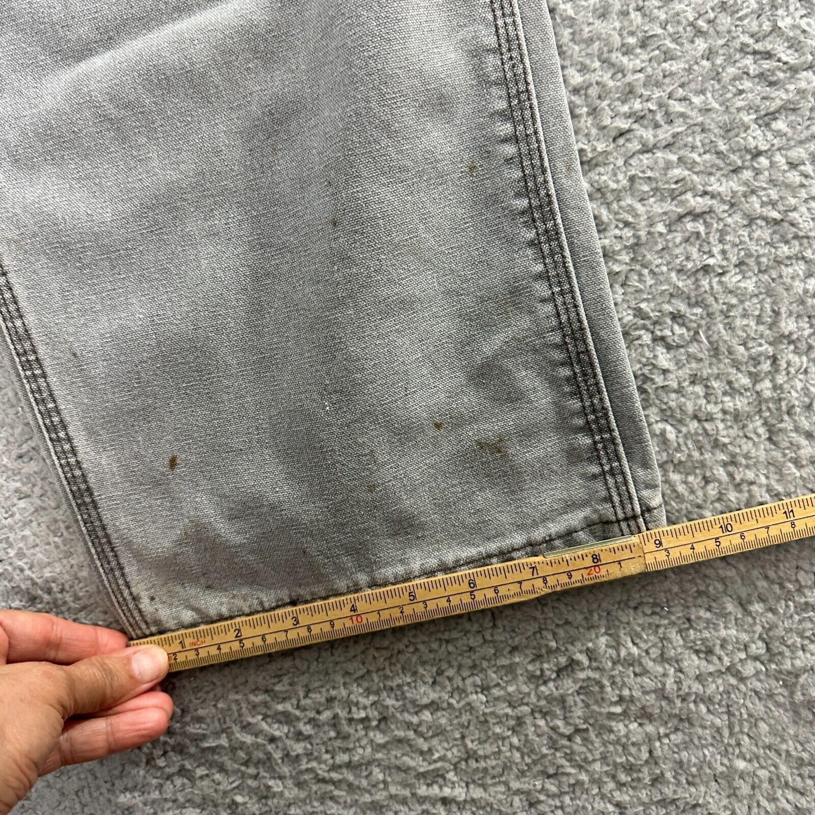 Carhartt Vintage Carhartt Dungaree Jeans Distressed Grey Denim Size US 36 / EU 52 - 5 Thumbnail