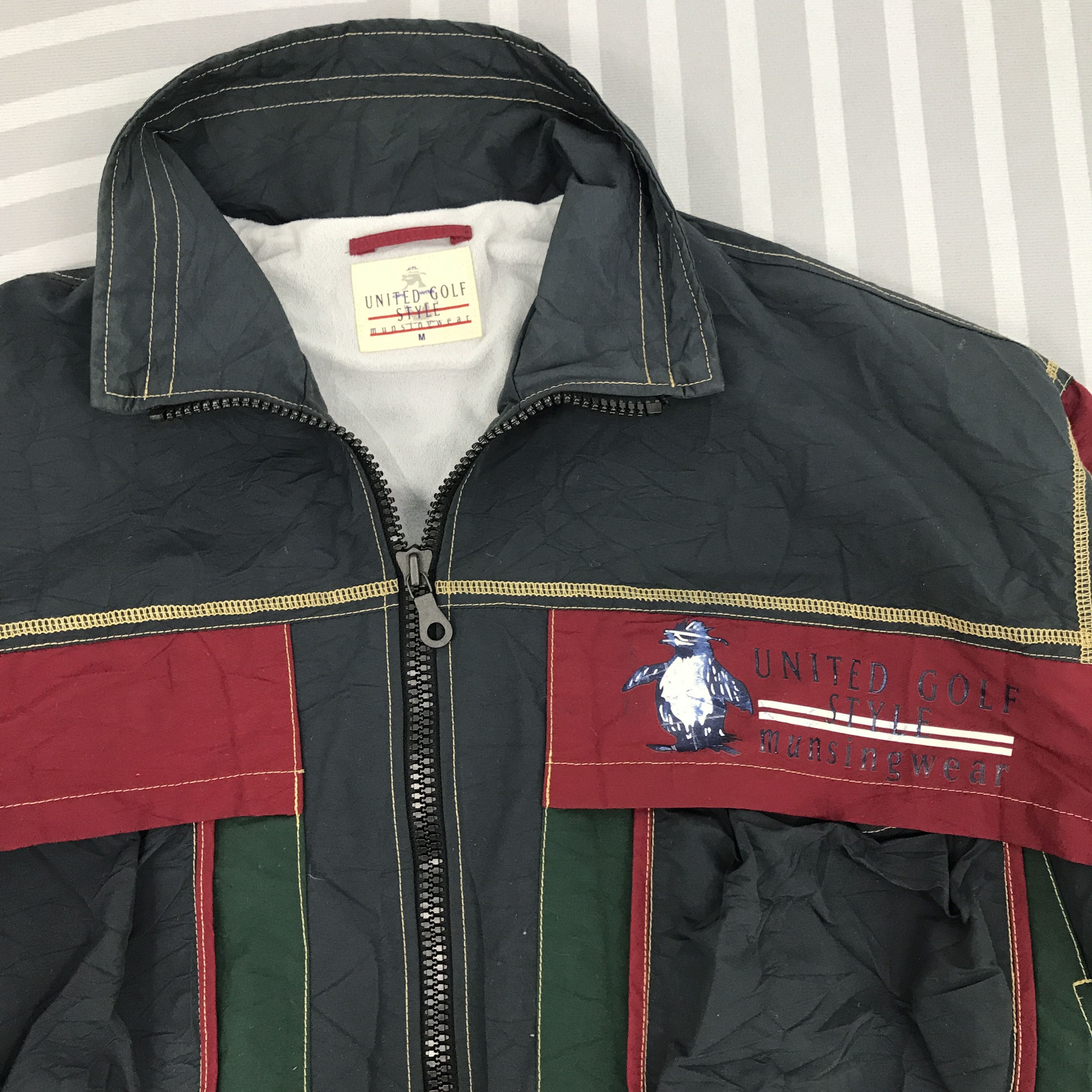 Japanese Brand × Vintage Vintage Munsing wear Full zipper light jacket Size US M / EU 48-50 / 2 - 3 Thumbnail
