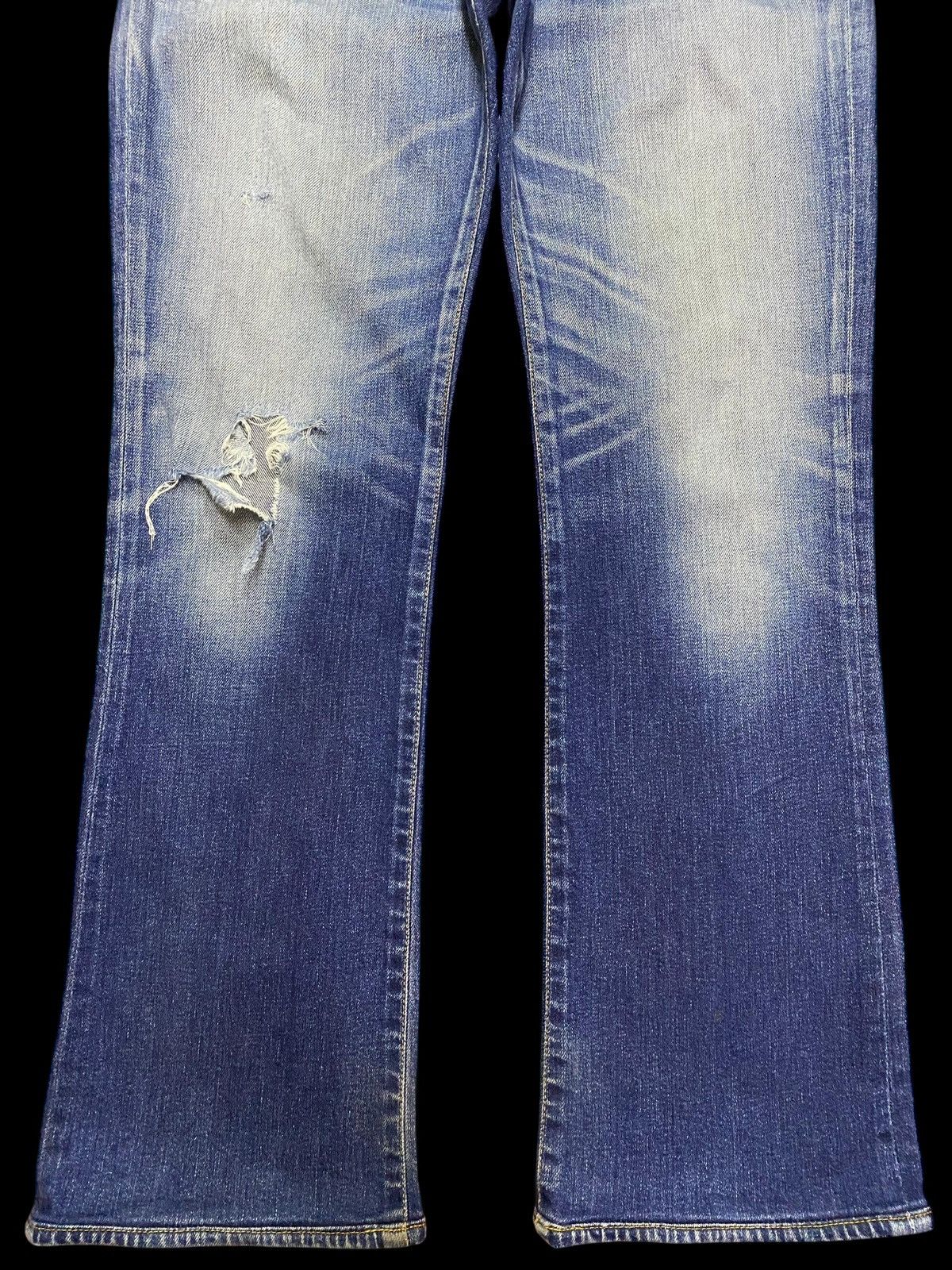 14th Addiction Style Japanese Brand Four Notes Flare Distressed Jeans Size US 31 - 5 Thumbnail