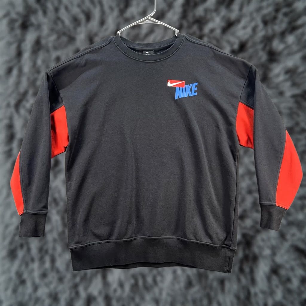 Nike Nike Sweatshirt Mens M Black Red Dri-FIT Crewneck Pullover Athletic Logo Graphic Print Slim Size US M / EU 48-50 / 2 - 1 Thumbnail
