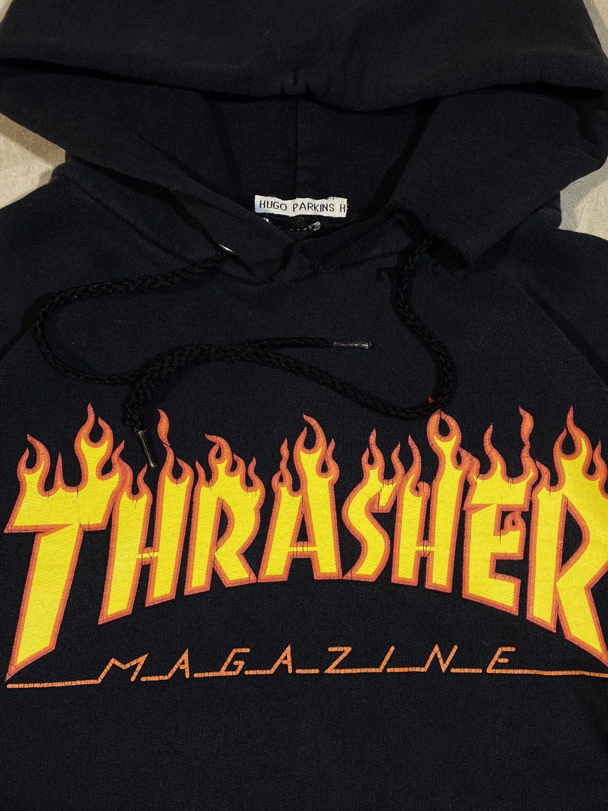 Thrasher × Vintage Vintage Thrasher y2k streetwear style distressed hoodie Size US S / EU 44-46 / 1 - 8 Thumbnail