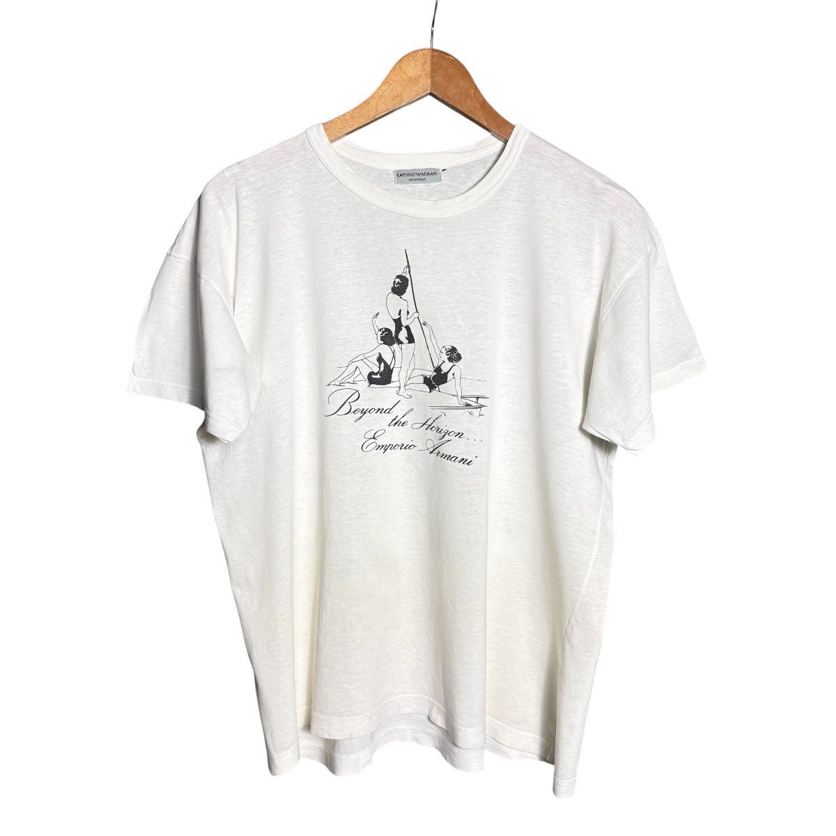 Emporio Armani Vintage 90s Emporio Armani Graphic T-Shirt / Swimwear Sports Size L / US 10 / IT 46 - 1 Thumbnail