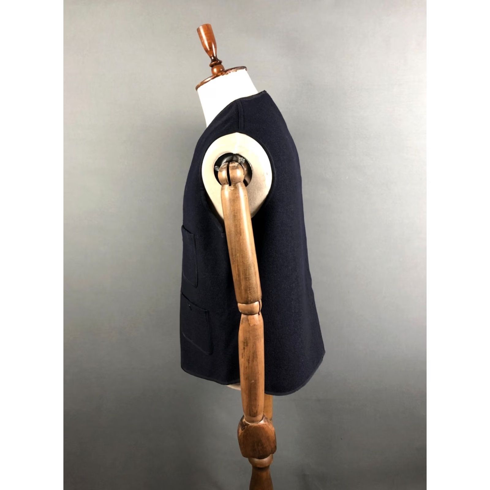 Circolo 1901 Circolo 1901 Men Gilet Wool Dark Blue Size 40 UK40 Virgin Wool Two-Way Zipper Casual Vest Size US XXS / EU 40 - 2 Thumbnail
