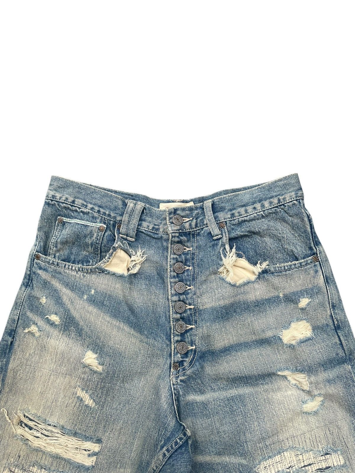 Japanese Brand Bonds & Peace Faded Distresed Jeans Size US 31 - 5 Thumbnail