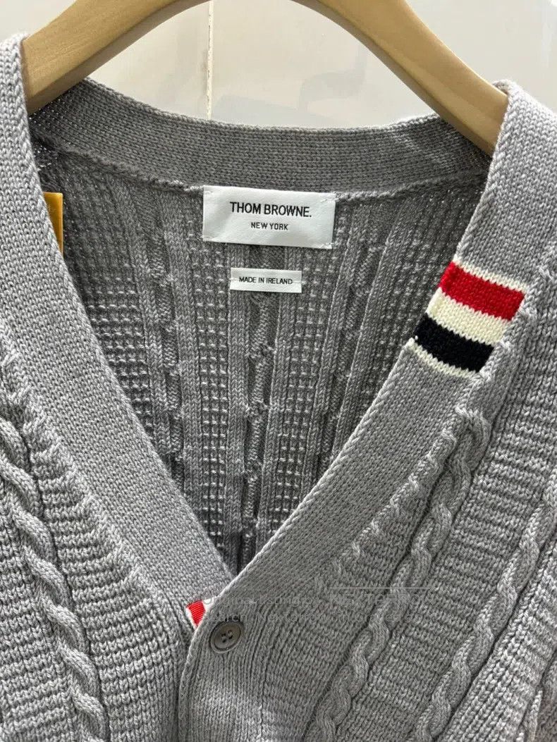 Thom Browne Thom Browne Classic Gray Knit Cardigan Size US M / EU 48-50 / 2 - 6 Thumbnail