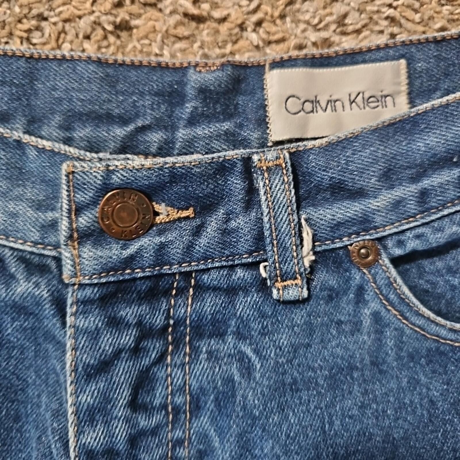 Calvin Klein Calvin Klein Sz 16 Straight Blue Jeans Size 38" / US 16 / IT 52 - 3 Thumbnail