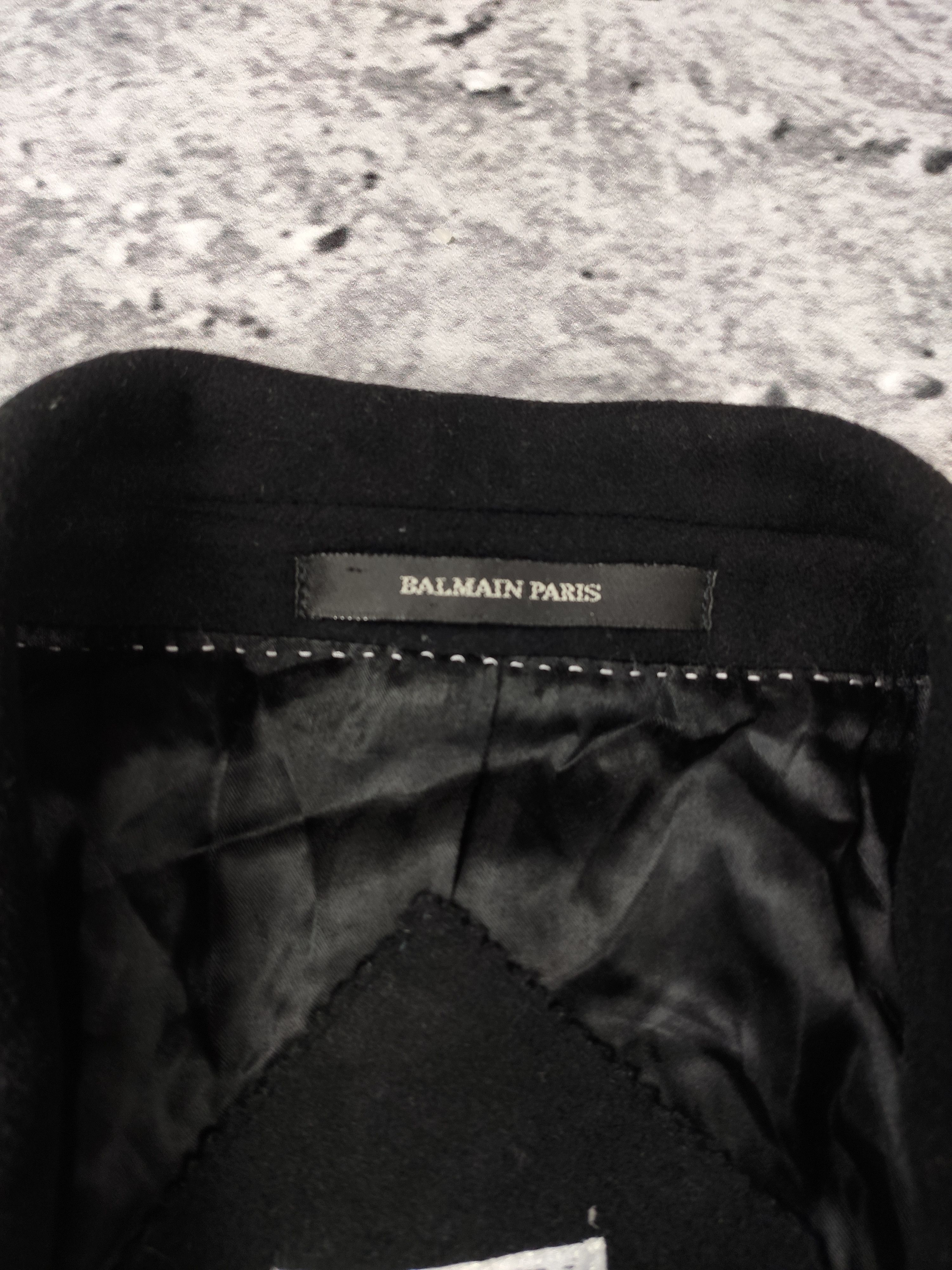Balmain Balmain Paris woolen long coat men black Size US M / EU 48-50 / 2 - 9 Thumbnail