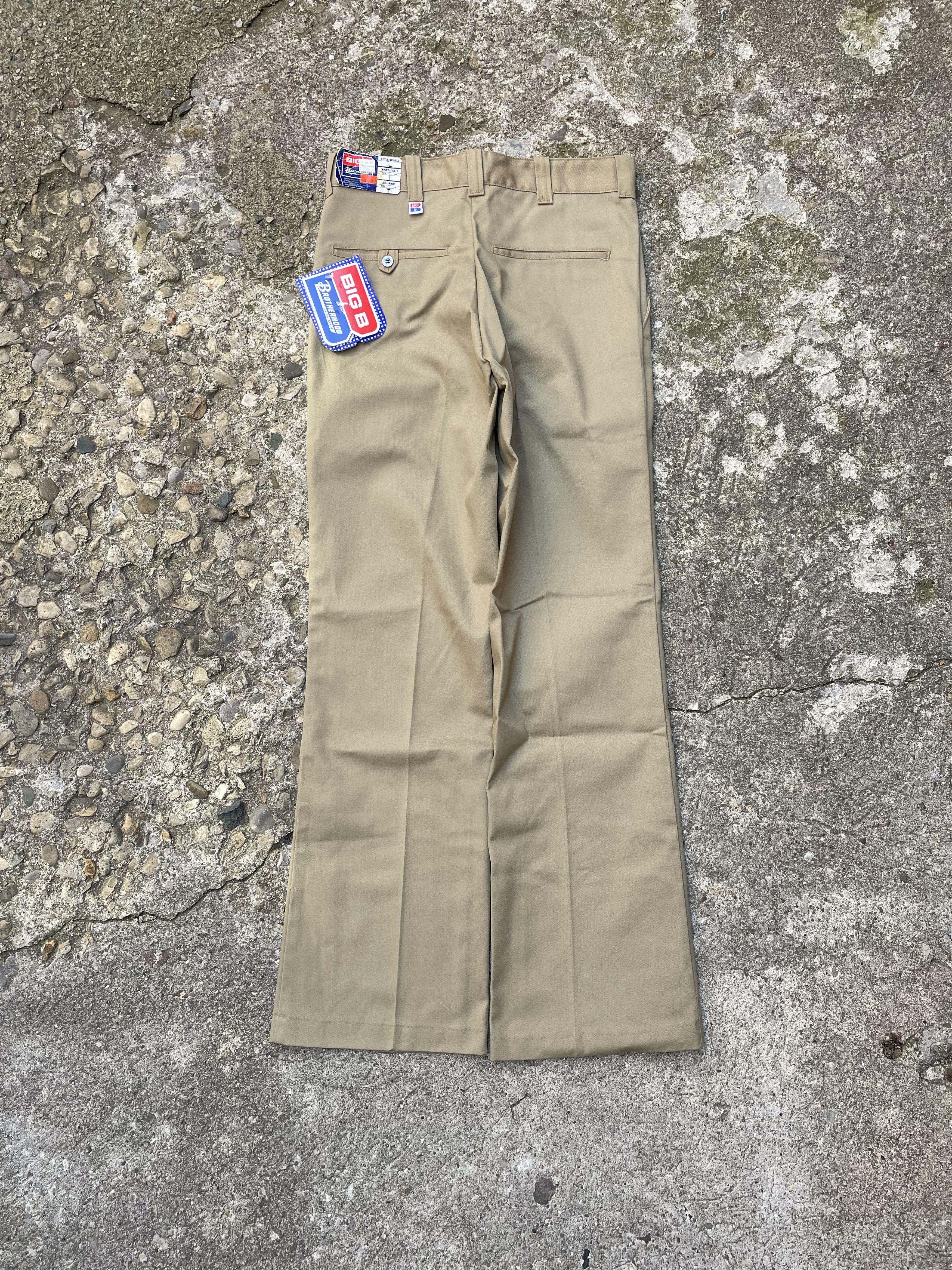 Vintage VTG 1980's Big B Brotherhood Khaki Work Pants DEADSTOCK Size US 29 - 2 Thumbnail