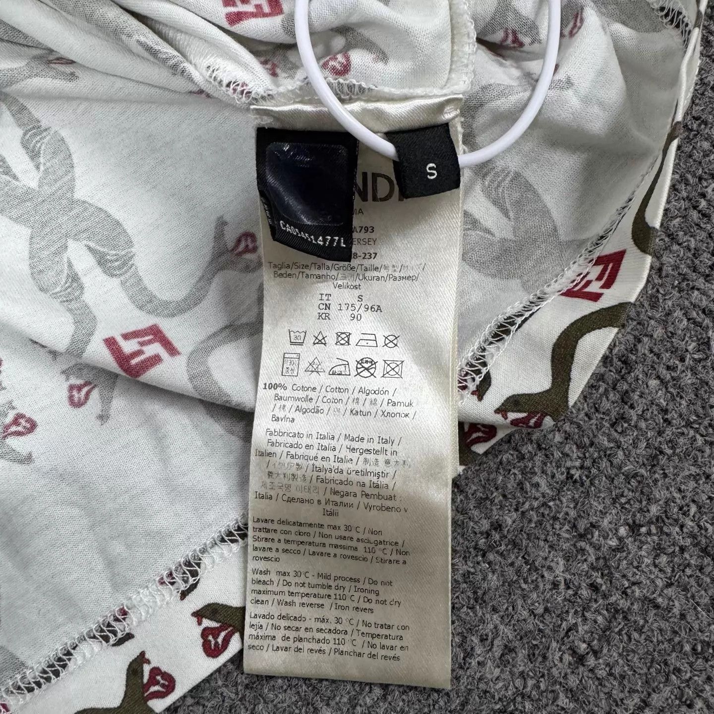 Fendi Fendi White Allover FF Snake Print Short Sleeve T-Shirt S Size US S / EU 44-46 / 1 - 5 Thumbnail