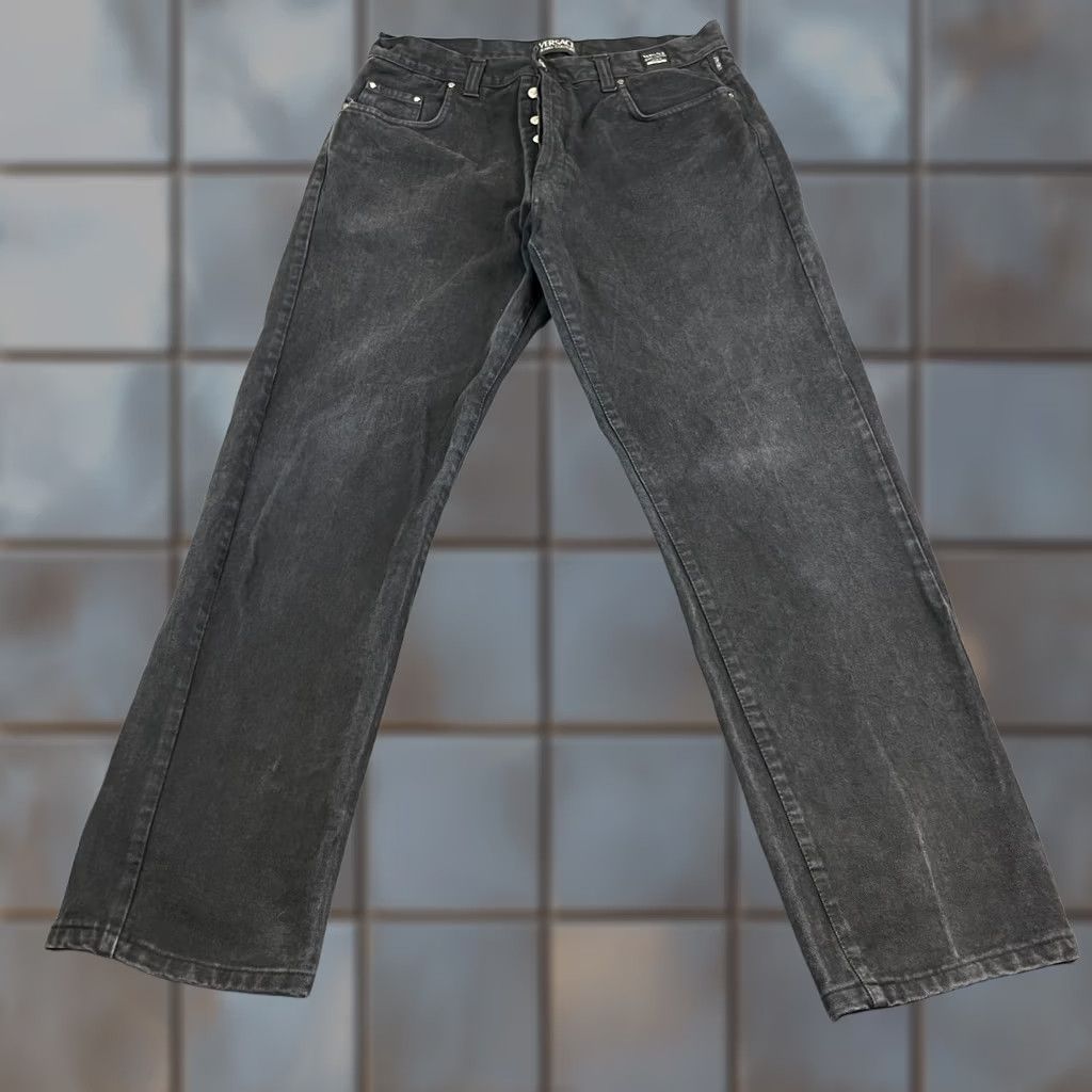 Versace Versace Jeans Couture Mens Jeans Black Straight Made In Italy Waist 32 Inside Leg 34 Size US 40 / EU 56 - 1 Thumbnail