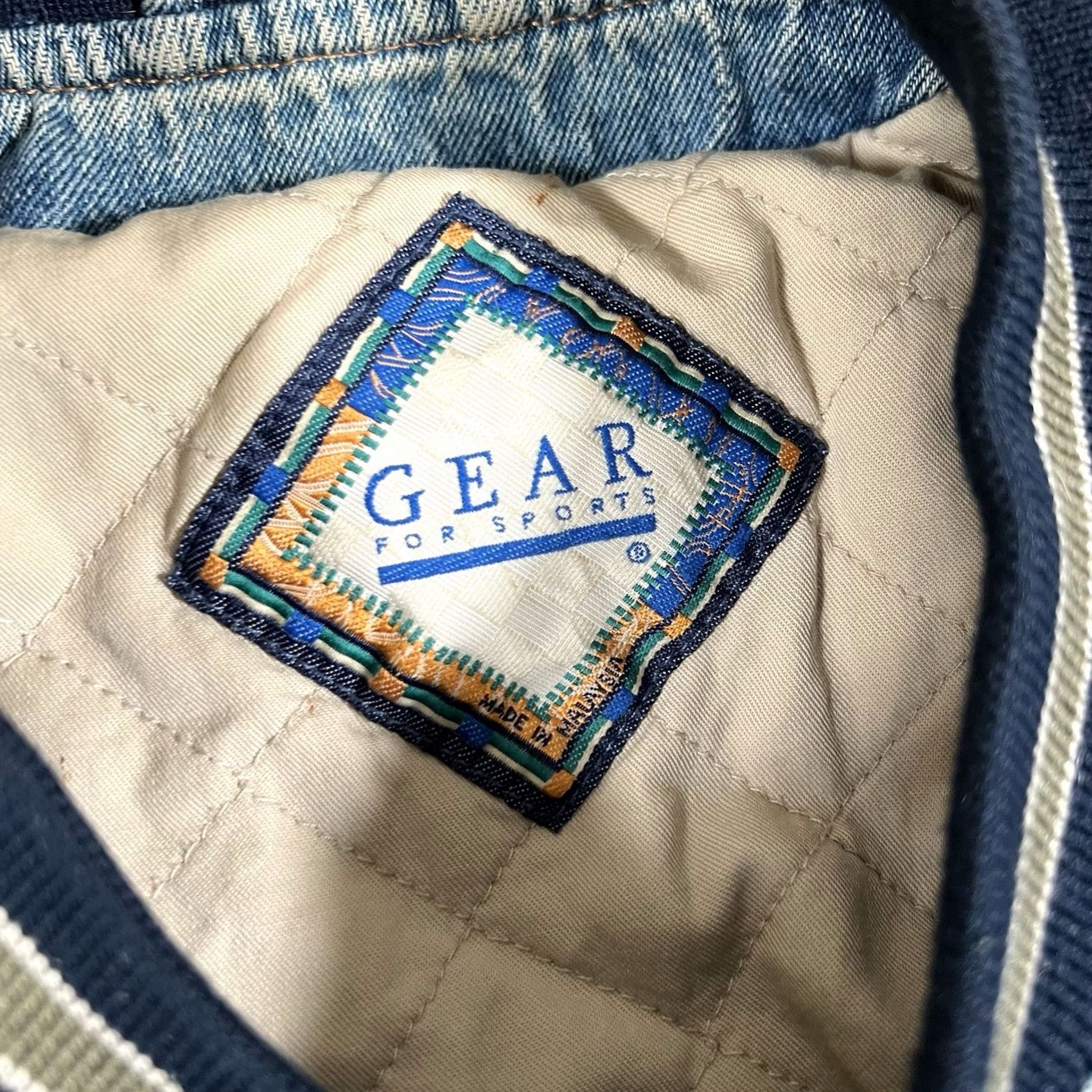 Denime VINTAGE GEAR FOR SPORTS Denim Quilted Bomber Jacket Men’s M Blue Size US M / EU 48-50 / 2 - 5 Thumbnail