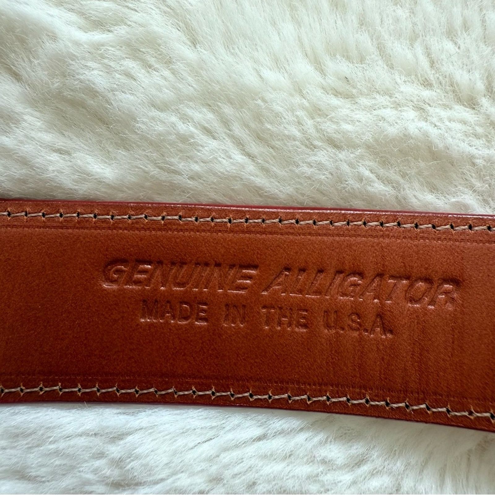 Other House of Fleming red alligator skin women belt Authentic Size ONE SIZE - 2 Thumbnail