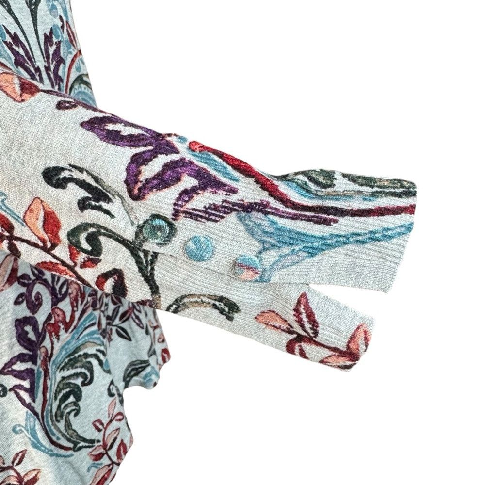 Chicos Chico's Scroll-Print Button-Sleeve Pullover Size 3 US XL Size XL / US 12-14 / IT 48-50 - 9 Thumbnail