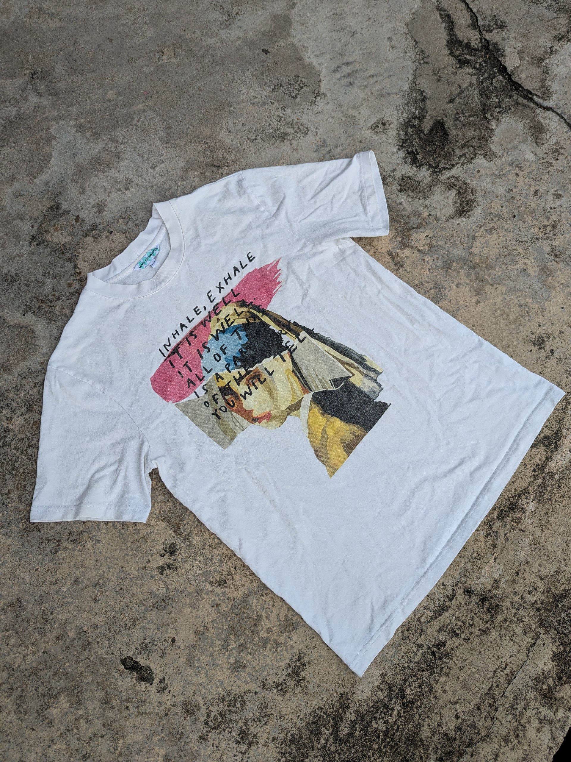 Japanese Brand × Vintage Vintage Graphic Tees Inhale Exhale Women Character Size US M / EU 48-50 / 2 - 3 Thumbnail