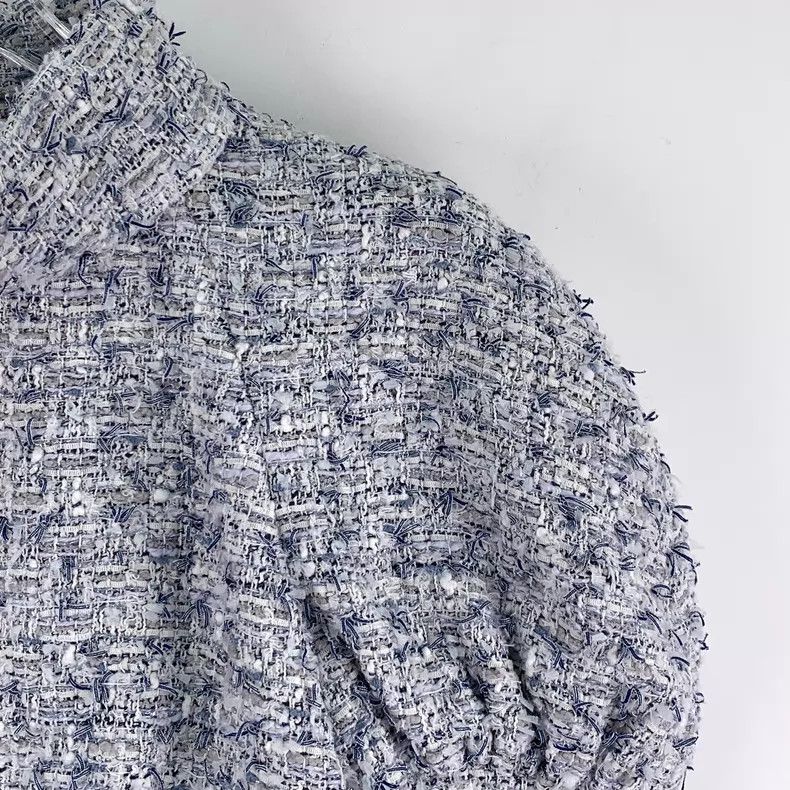 Chanel Chanel Cruise Series Blue Cotton Woven Thick Flower Bubble Size XS / US 0-2 / IT 36-38 - 3 Thumbnail