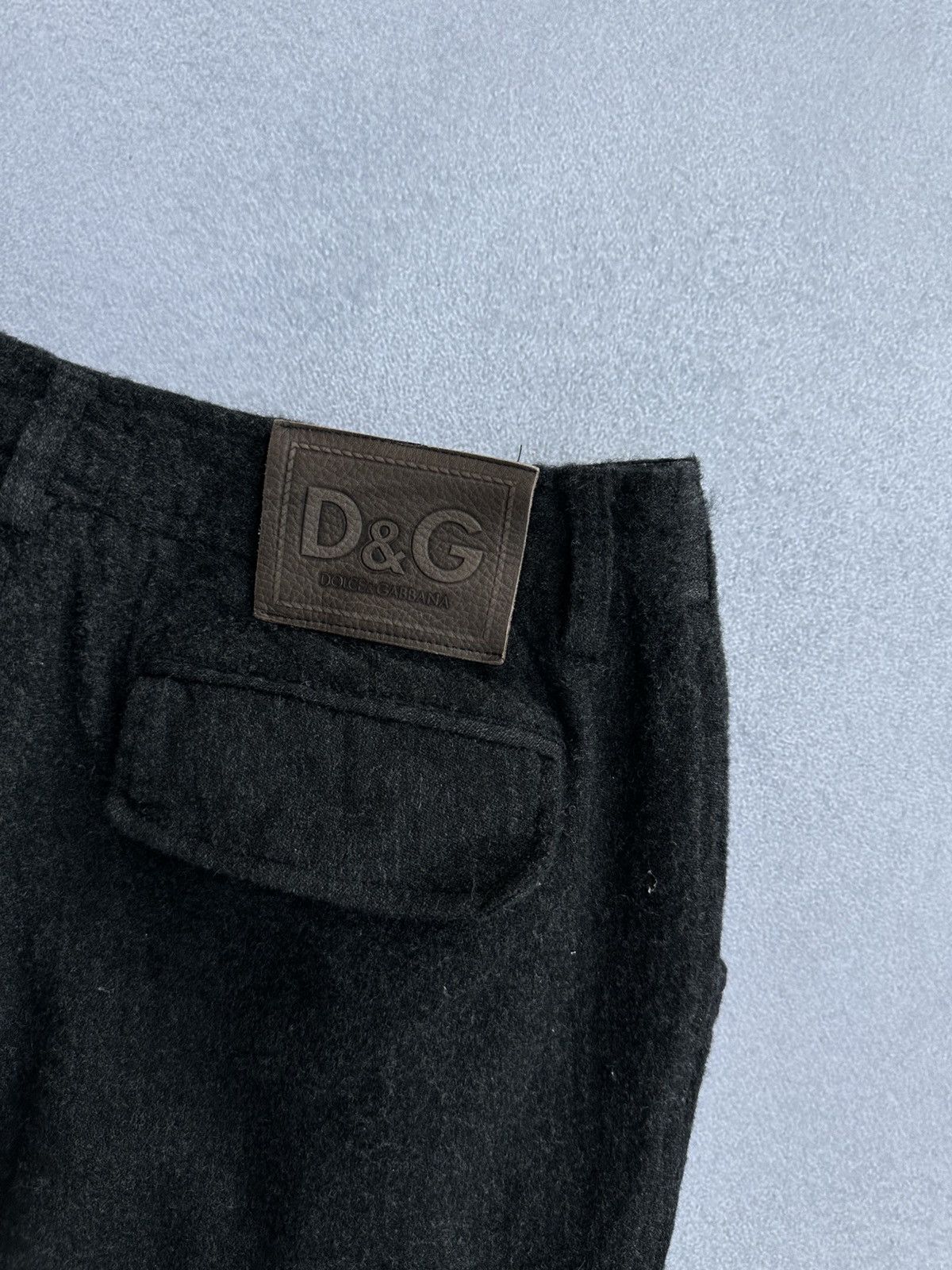 Dolce & Gabbana × Vintage Vintage Dolce&Gabbana Woman Wool Black Straight Pants Size US 34 / EU 50 - 13 Thumbnail