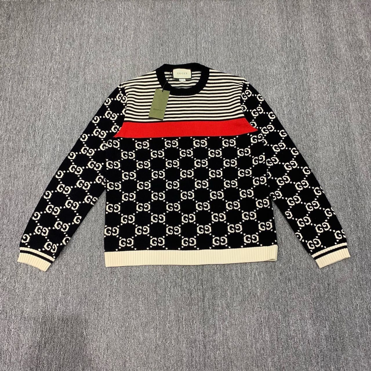 Gucci Gucci double G old flower full print knit sweater 2501-Next Size US XL / EU 56 / 4 - 1 Thumbnail