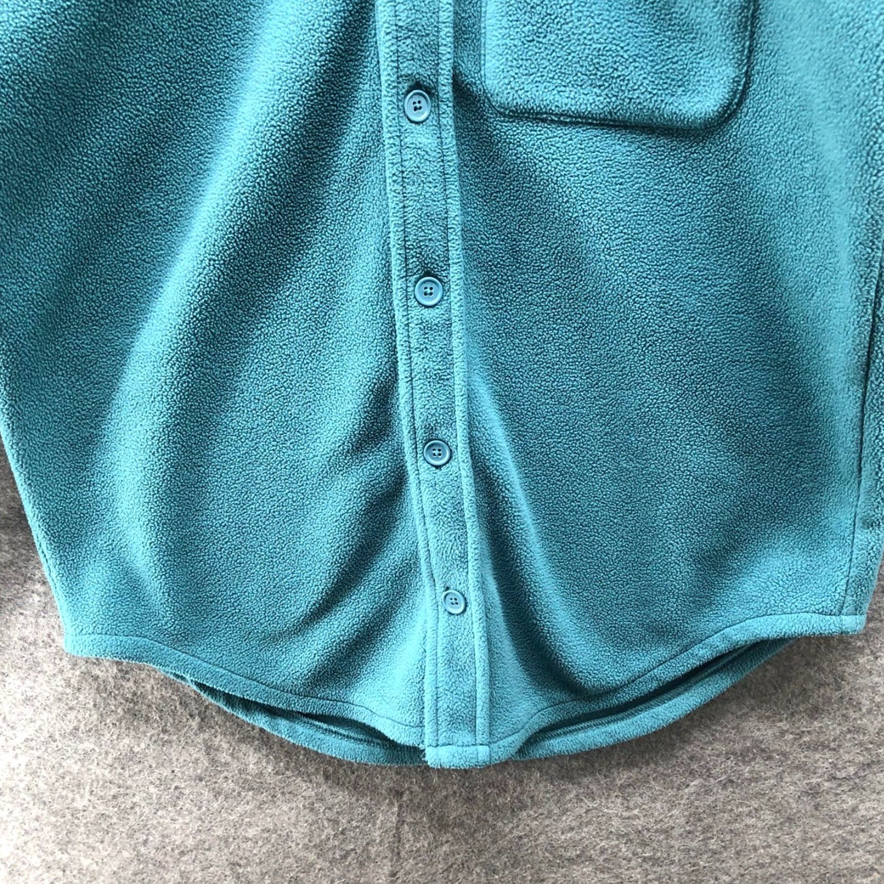 TNA TNA Polar Fleece Shirt Jacket Womens XS Teal Shacket Button Front Sweater Size XS / US 0-2 / IT 36-38 - 3 Thumbnail