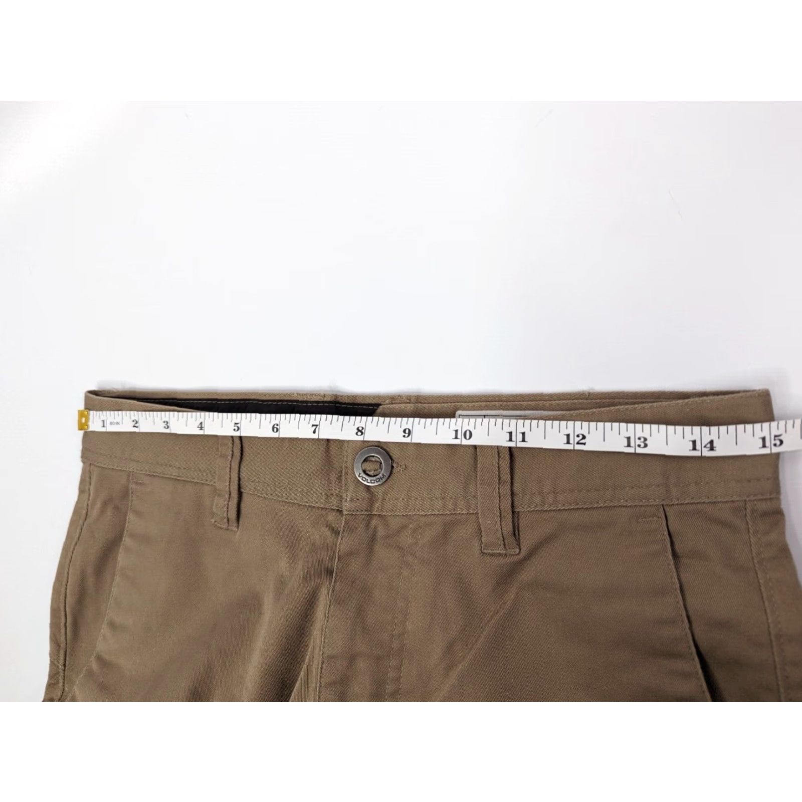 Volcom Volcom Chino Shorts Mens 28 Flat Front Brown Twill Cotton Blend Pockets Casual Regular Flat Front A0911601 Size US 28 / EU 44 - 5 Thumbnail