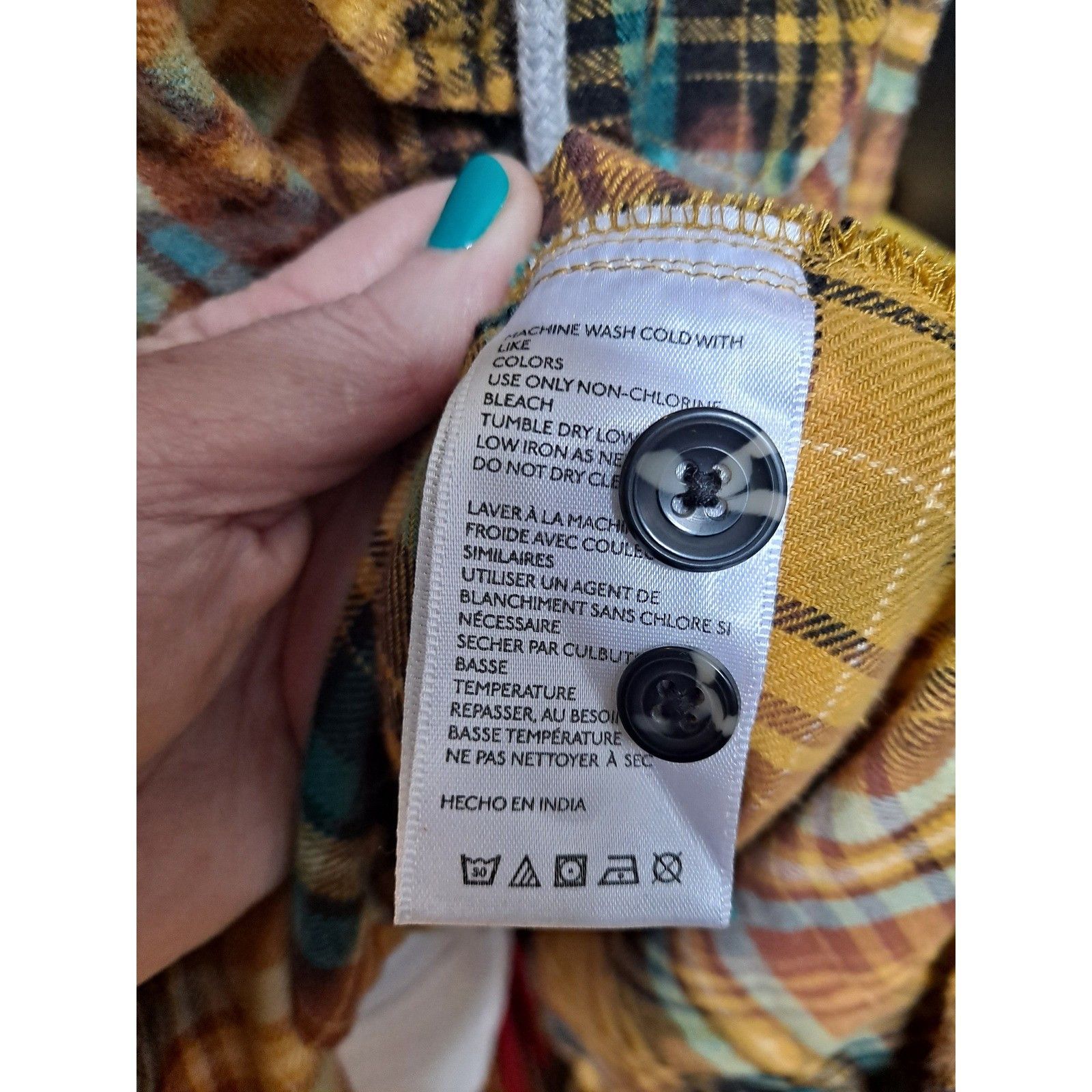 Urban Outfitters Urban Outfitters Hooded Flannel Shirt Plaid Button Up Long S Size US S / EU 44-46 / 1 - 9 Thumbnail