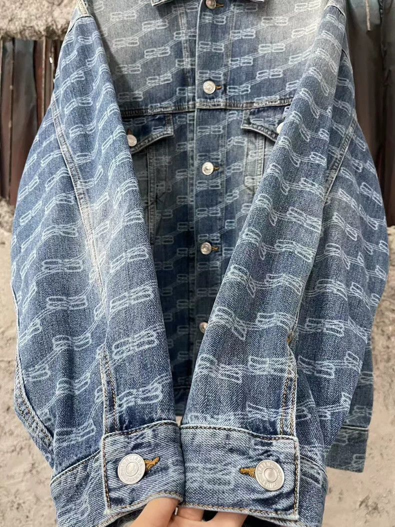 Balenciaga Balenciaga Full logo buckle denim jacket Size US XS / EU 42 / 0 - 5 Thumbnail