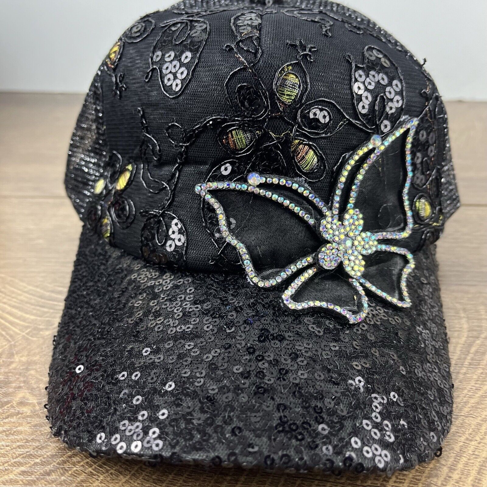 Other Flower Hat Black Flower Hat Black Cap Hat Adjustable Hat Bla Size ONE SIZE - 7 Thumbnail