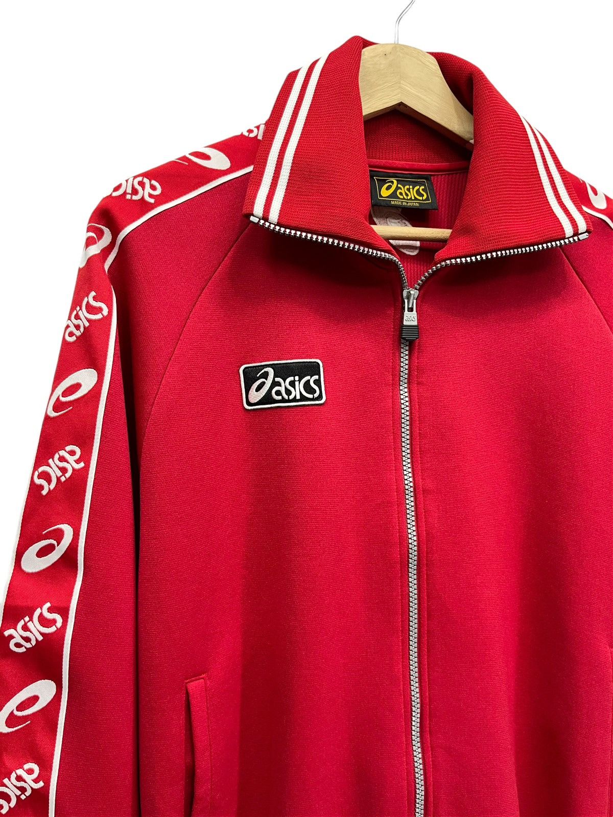 Asics 🔥Vtg 90’s ASICS JAPAN Monogram Side Tape Polyester Jacket Size US S / EU 44-46 / 1 - 2 Thumbnail