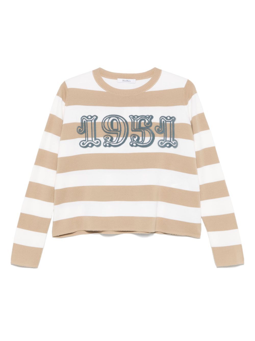 Max Mara WOOL STRIPED SWEATER Size L / US 10 / IT 46 - 1 Thumbnail