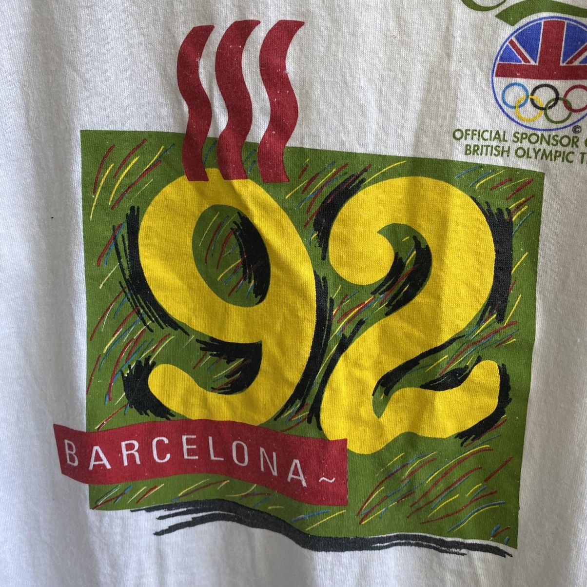 USA Olympics Vintage Barcelona Olympic 1992 Carlsberg Single Stitch tee Size US XL / EU 56 / 4 - 4 Thumbnail