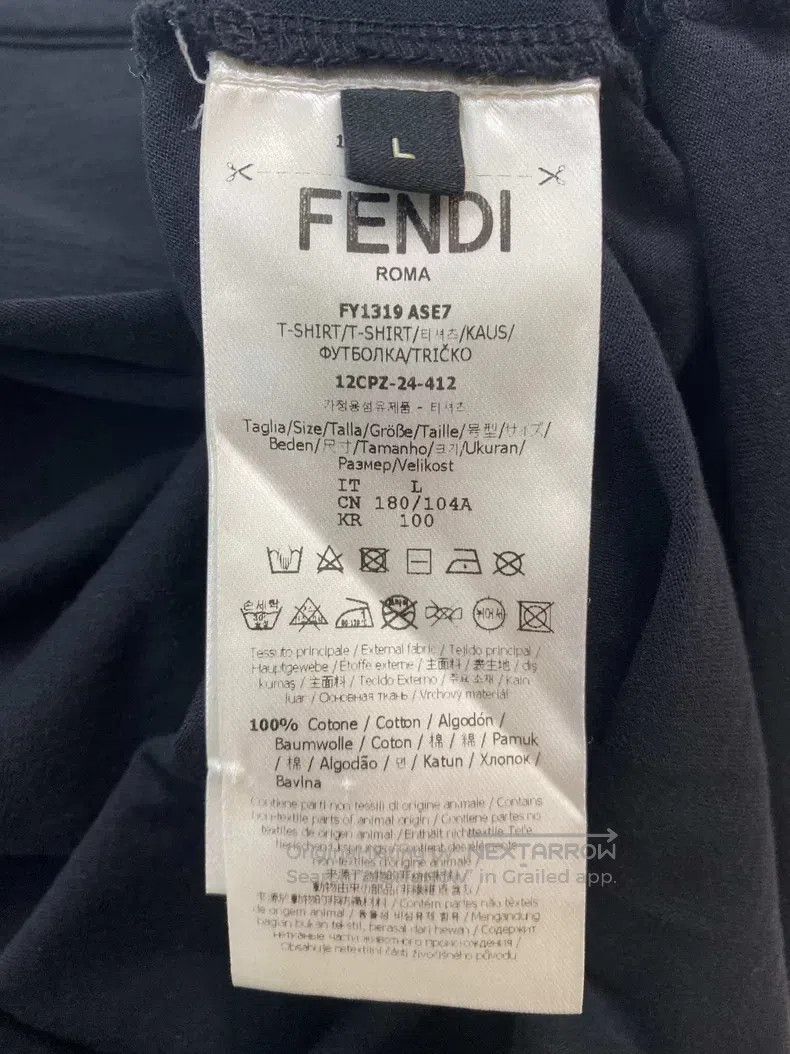 Fendi Fendi Black Letter Logo Short Sleeve T-Shirt Size US L / EU 52-54 / 3 - 4 Thumbnail
