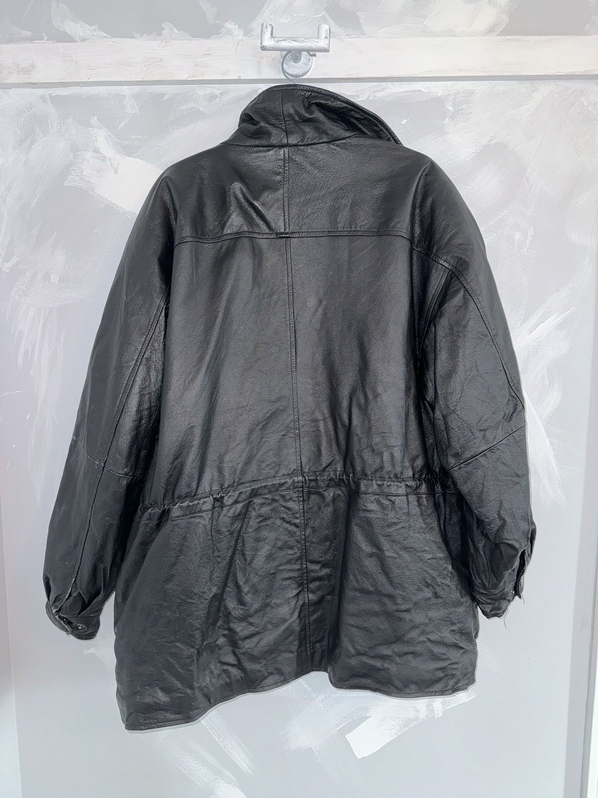 Genuine Leather × Vintage Protocol Oversized Insulated Leather Jacket Distressed Size US XL / EU 56 / 4 - 7 Thumbnail