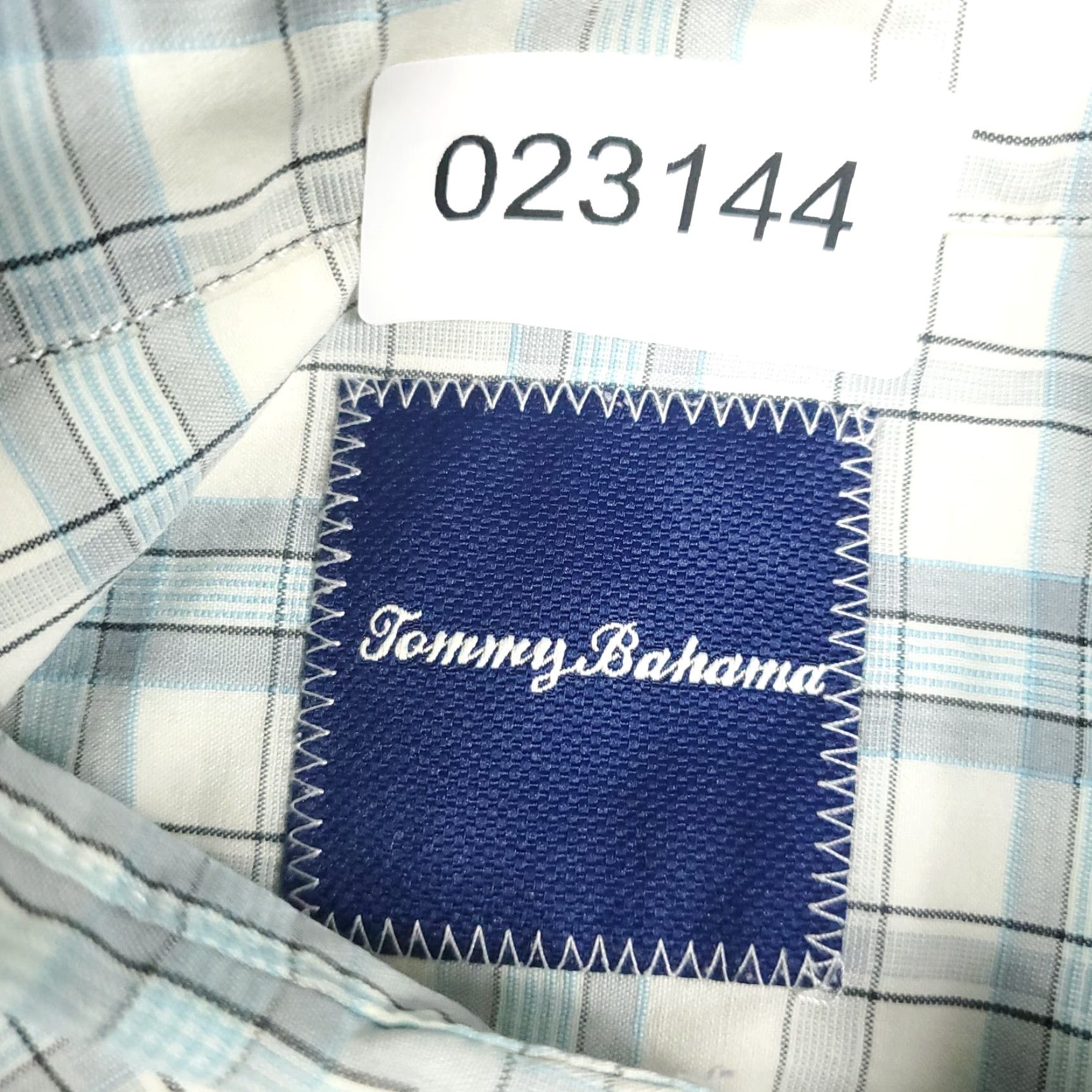 Tommy Bahama Tommy Bahama Shirt Mens Large Blue Plaid Silk Cotton Button Up Short Sleeve S... Size US L / EU 52-54 / 3 - 8 Thumbnail