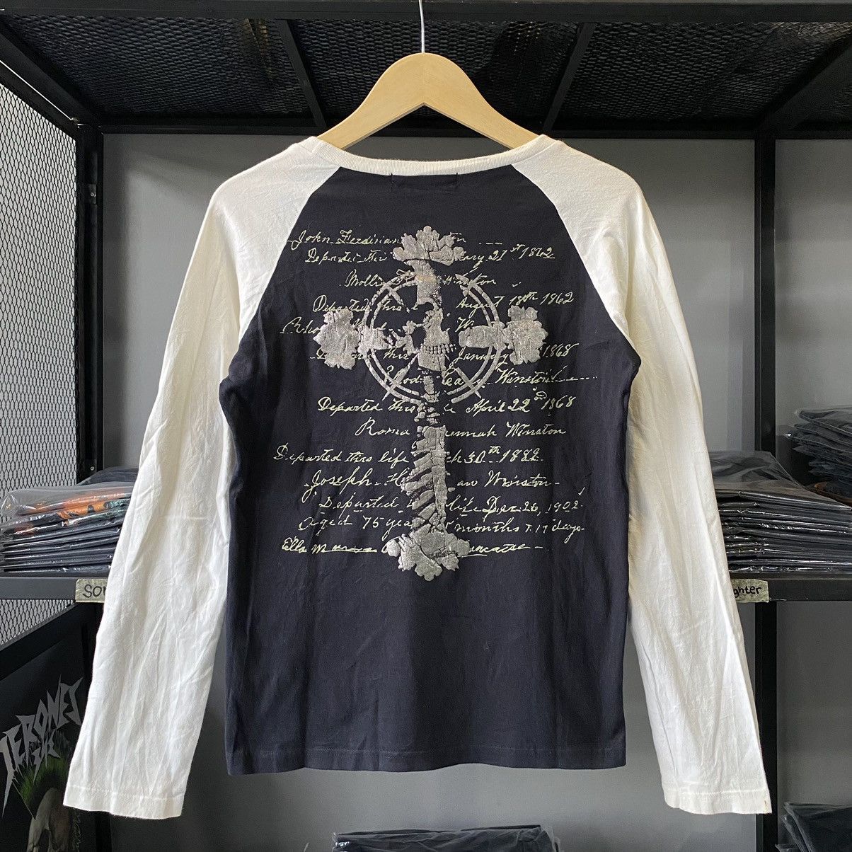 Hysteric Glamour × Japanese Brand × Le Grande Bleu (L.G.B.) Designer Armee Francaise Cross Poem Long Sleeve Tees Size US M / EU 48-50 / 2 - 11 Thumbnail