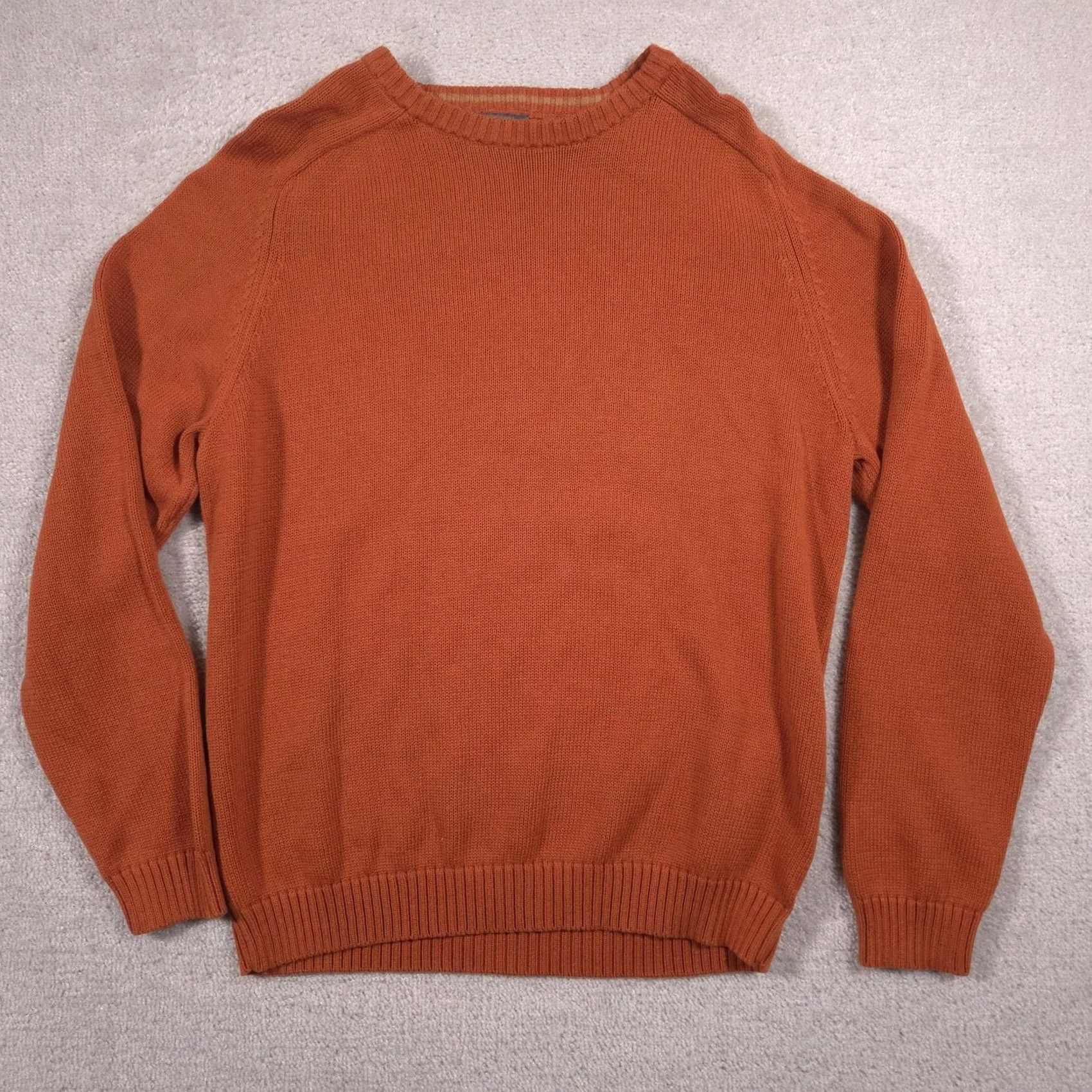 Vintage St. John's Bay Sweater Mens M Orange Cotton Knit Crewneck Pullover Raglan Knit Style Casual Fall Mens Size US M / EU 48-50 / 2 - 2 Thumbnail