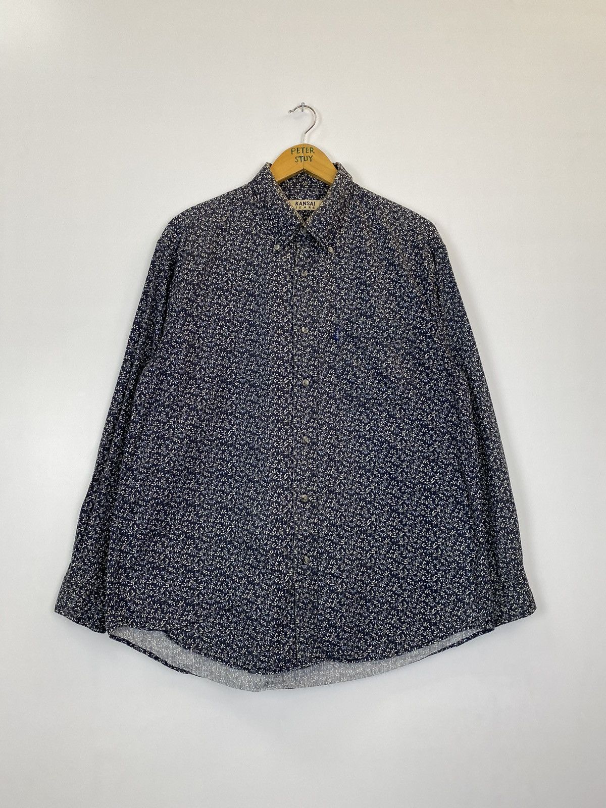 Designer × Kansai Yamamoto × Vintage Vintage Kansai Jeans Floral Button Shirt Size US L / EU 52-54 / 3 - 1 Thumbnail