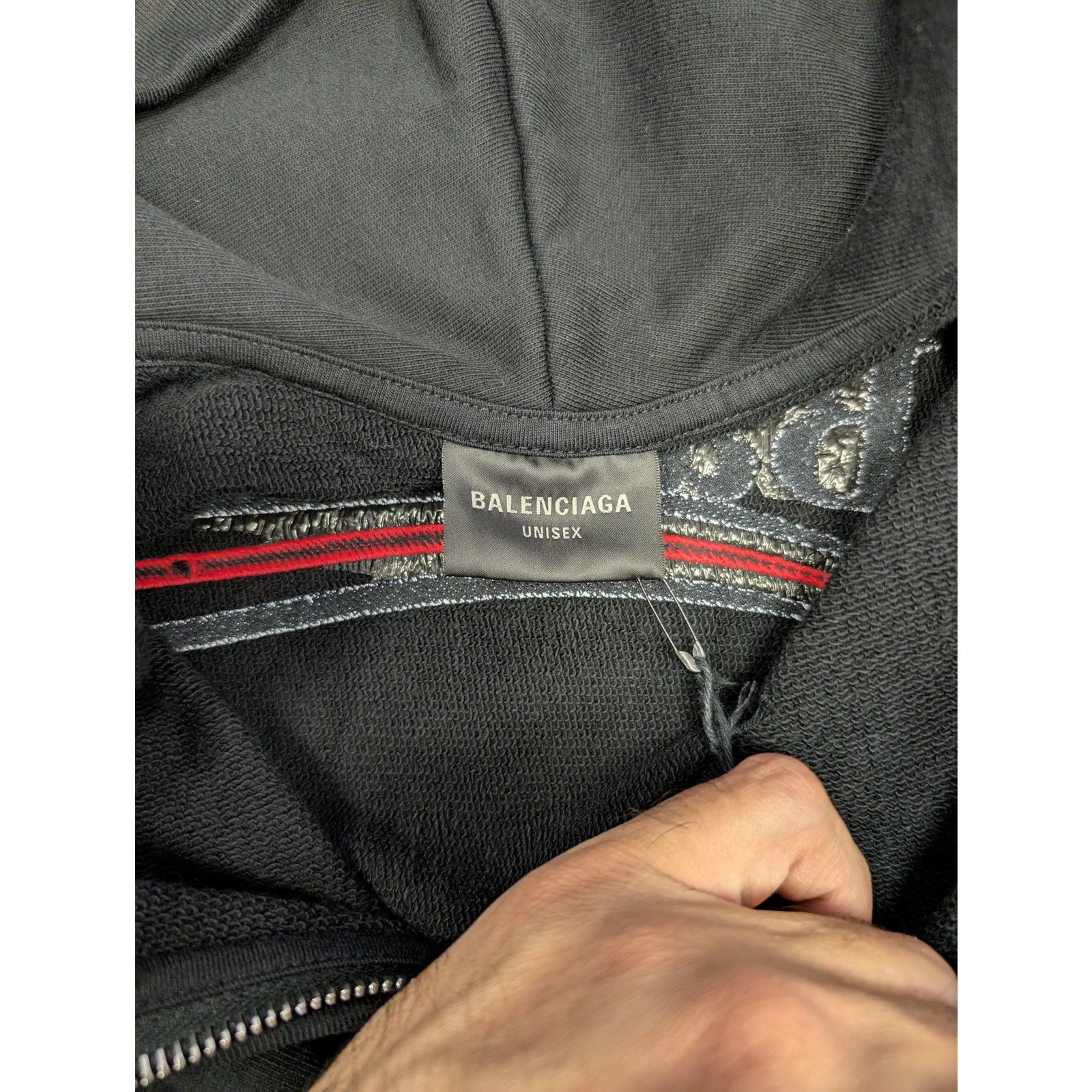Balenciaga o1rshd1 Gaffer Med Moll Small Fit Zip up Hoodie Black Size US S / EU 44-46 / 1 - 20 Thumbnail