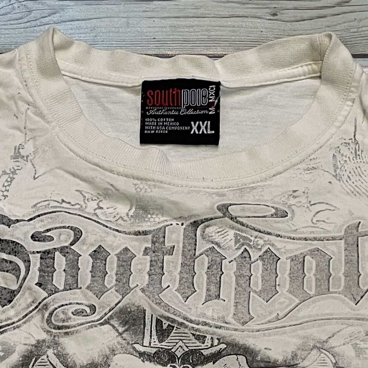 Affliction × Southpole × Tapout Rare Southpole Wings Cross Tee Y2K Affliction Style Size US XXL / EU 58 / 5 - 3 Thumbnail