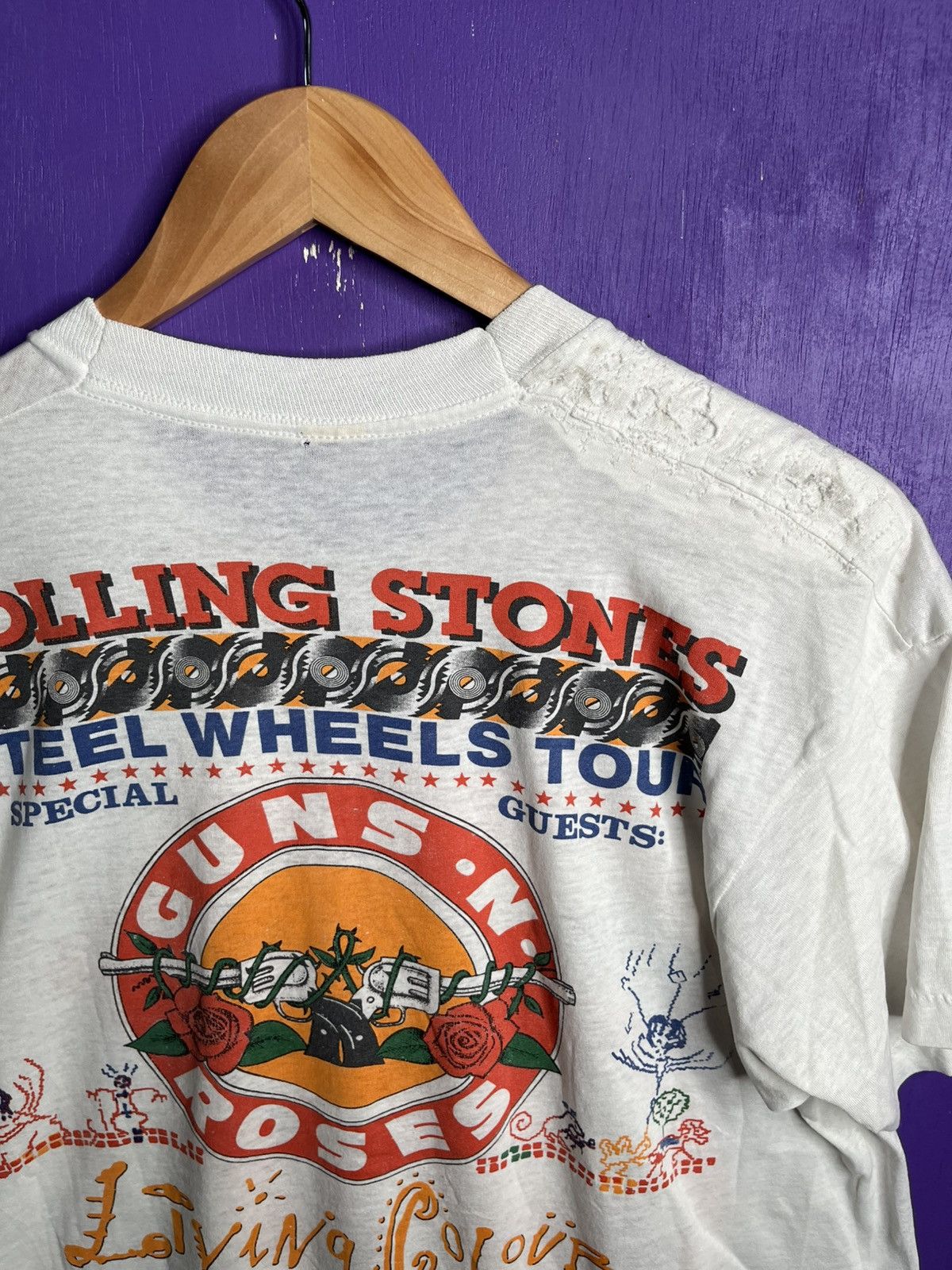 Band Tees × Vintage Vintage 1989 Rolling stones/Guns n roses LA tour tee Size US M / EU 48-50 / 2 - 3 Thumbnail