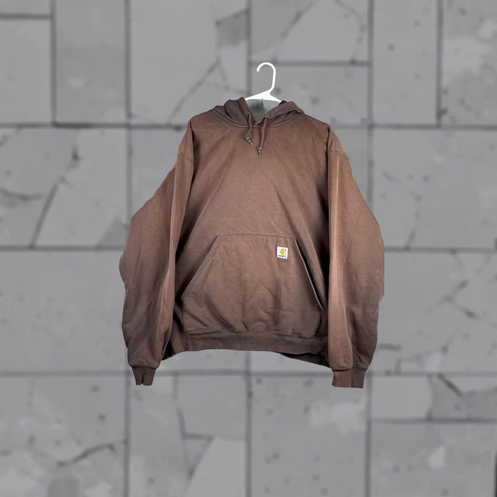 Carhartt Carhartt Hoodie Mens 2XL Brown Pullover Fleece Kangaroo Logo Sweatshirt Size US XXL / EU 58 / 5 - 1 Thumbnail
