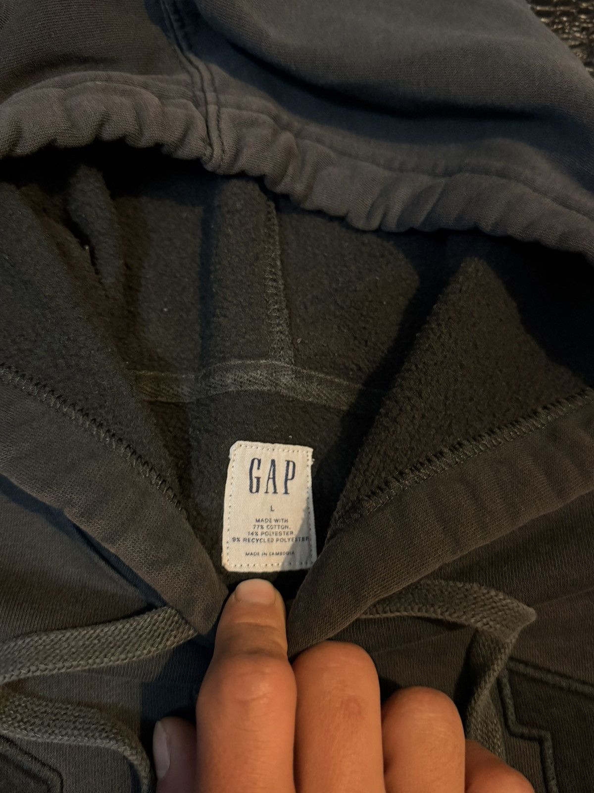 Gap GAP Black Essential Hoodie — Size L Size US L / EU 52-54 / 3 - 4 Thumbnail