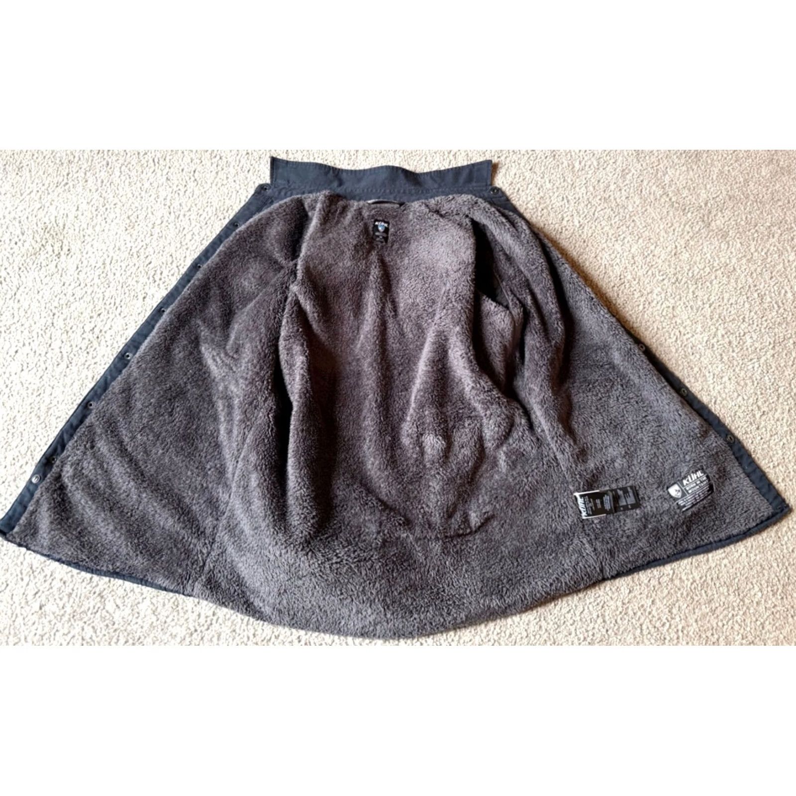 Vintage Kuhl Shirt Jacket Men's Navy Blue Fleece Lined Snap Front Quilted Pocketed Regular Fit Size M Size US M / EU 48-50 / 2 - 5 Thumbnail