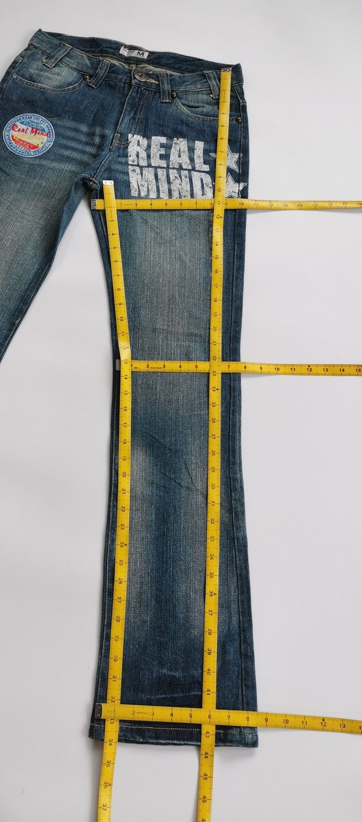 Japanese Brand Real Mind Japan Fxckin Print Bootcut Jeans Size US 30 / EU 46 - 14 Thumbnail