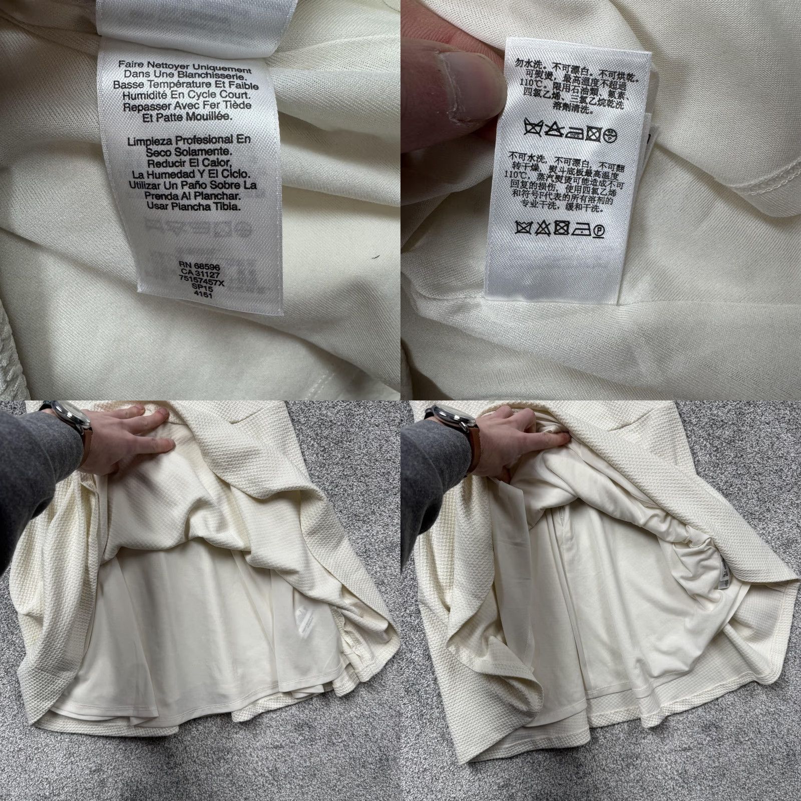 DKNY DKNY Dress Casual Cocktail Office Sleeveless Short Jacquard White 10 Women Size L / US 10 / IT 46 - 8 Thumbnail