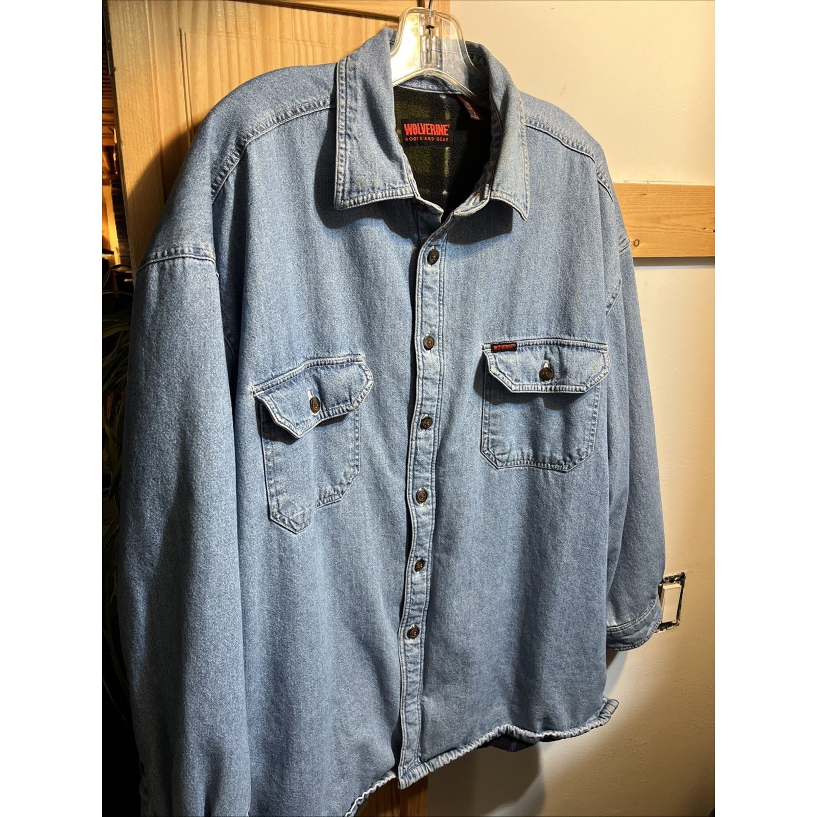 Wolverine Wolverine Jacket Mens XXL Blue Denim Shirt Jacket Workwear Size US XXL / EU 58 / 5 - 2 Thumbnail