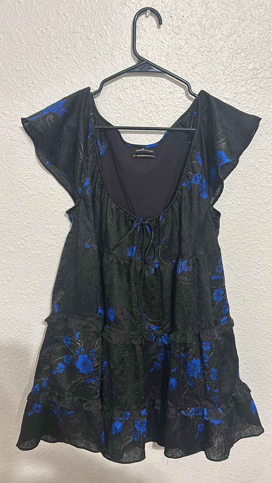 Urban Outfitters 🌸 Urban Outfitters Bea Black Floral Mini Dress - Size S 🌸 Size S / US 4 / IT 40 - 5 Thumbnail