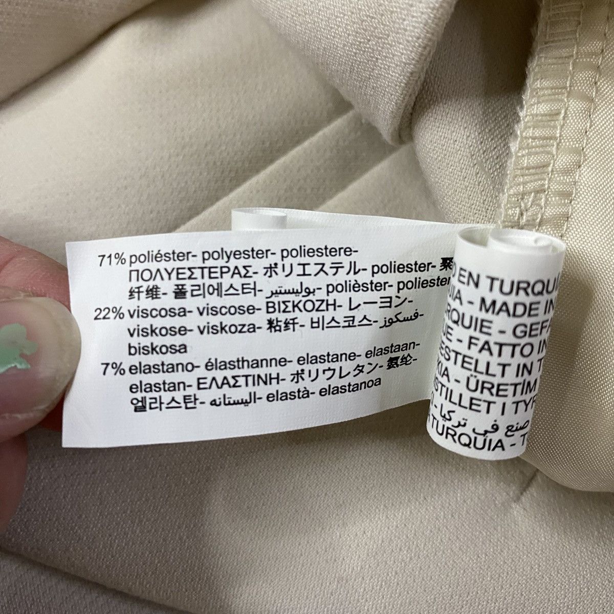 Zara Zara High Waist Trousers Dress Pants Womens XXL Beige EUC Size 34" / US 12 / IT 48 - 8 Thumbnail