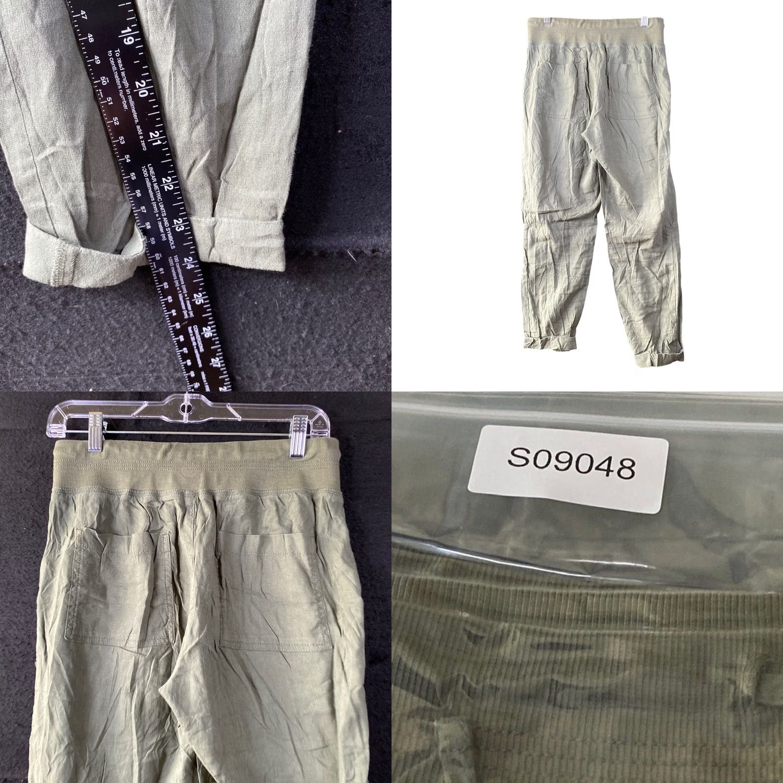Lou & Grey Lou & Grey Womens Pants Green Jogger Drawstring Linen Capri Stretch XS Size 28" / US 6 / IT 42 - 8 Thumbnail