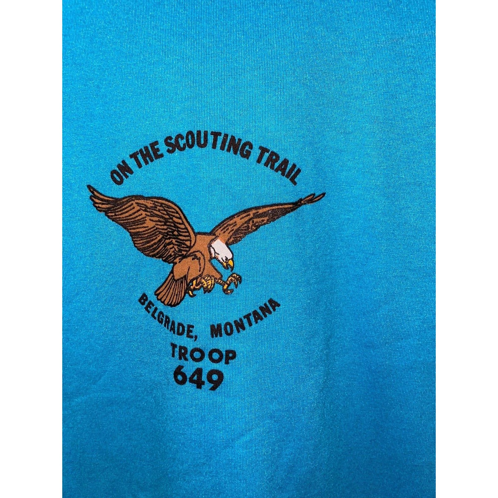 Jerzees Vintage Boy Scout Shirt Scouting Trail Belgrade Troop 649 Size US L / EU 52-54 / 3 - 4 Thumbnail