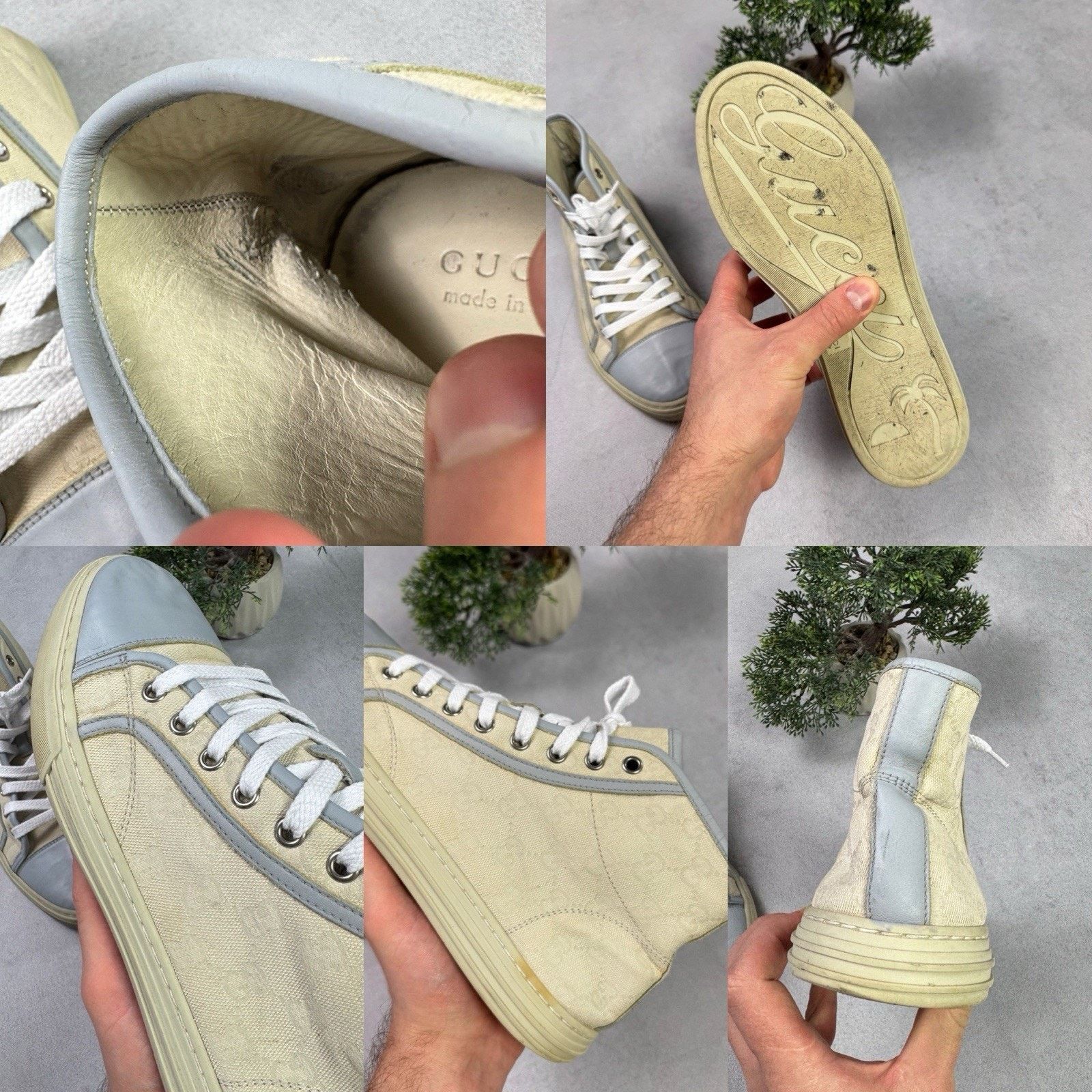 Gucci Gucci GG Monogram High Sneaker Size US 7 Grey Size US 7 / EU 40 - 24 Thumbnail