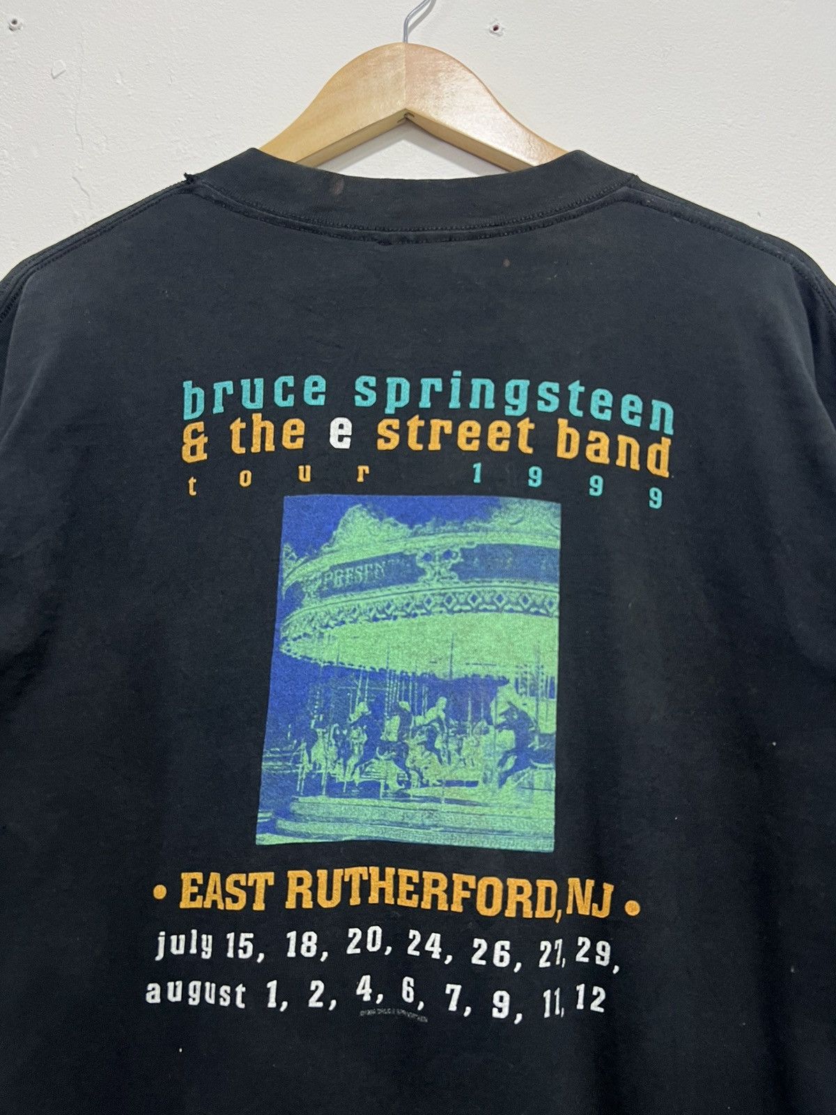 Band Tees × Vintage Vintage 1999’ Bruce Springsteen & The Street Band Distressed Tshirt Size US L / EU 52-54 / 3 - 7 Thumbnail